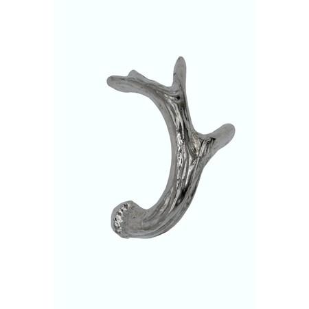 Buck Snort Distinctive Decorative Hardware Deer Antler Left Facing 2-15/16-in Center to Center Nickel Cabinet Pull PL00240-0100